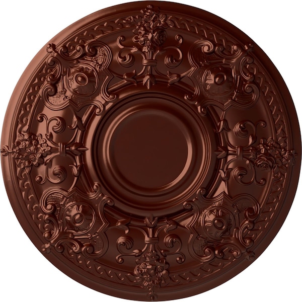 Ekena Millwork Oslo Ceiling Medallion (Fits Canopies up to 10 1/2"), 28 1/8"OD x 1 3/4"P, Antique Copper CM28OSACS - main